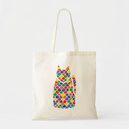 Bolso De Tela Gatito del arco iris