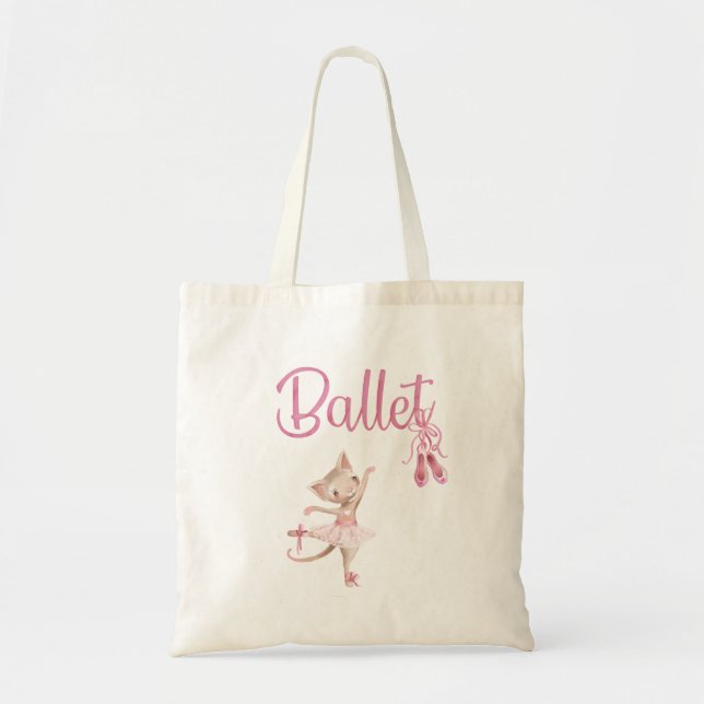 Bolso De Tela Gatito del baile del ballet (Frente)