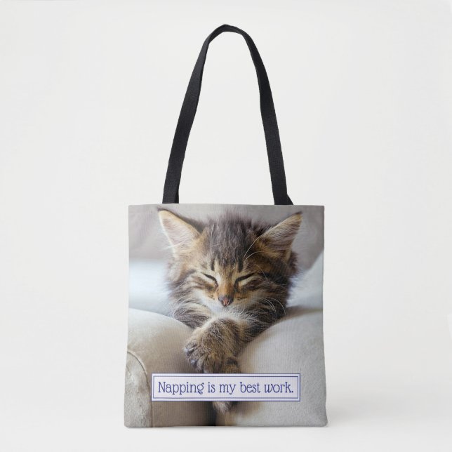 Bolso De Tela Gatito dormido (Anverso)