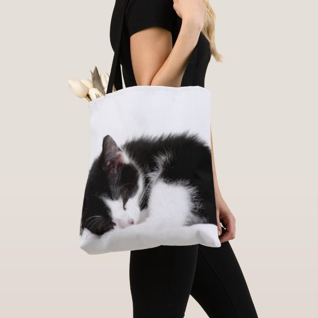 Bolso De Tela Gatito el dormir (Detalle)