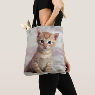 Bolso De Tela Gatito minúsculo del jengibre