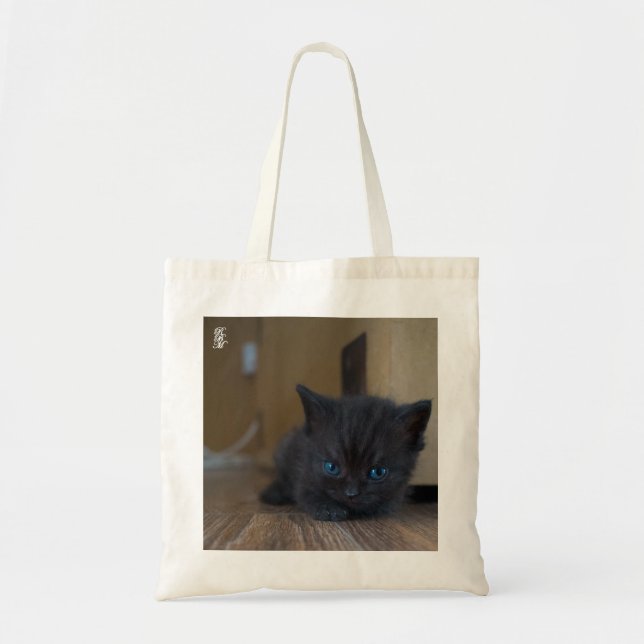 Bolso De Tela Gatito negro (Frente)