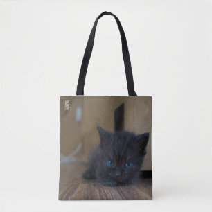 Bolso De Tela Gatito negro