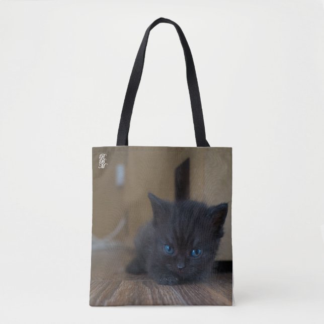 Bolso De Tela Gatito negro (Anverso)
