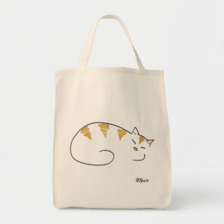Bolso De Tela Gatito soñoliento rayado