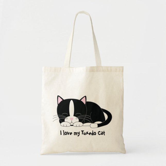 Bolso De Tela Gatito soñoliento {smoking} (Frente)