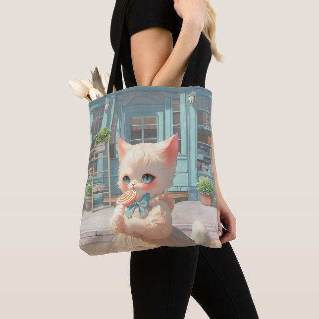 Bolso De Tela Gatito suave con langosta en pastelería (Detalle)