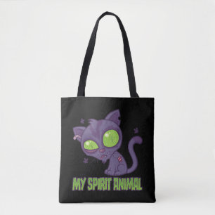 Bolso De Tela Gatito Zombie Es Mi Animal Espiritual