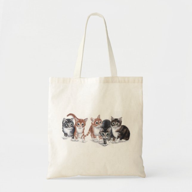 Bolso De Tela gatitos (Frente)