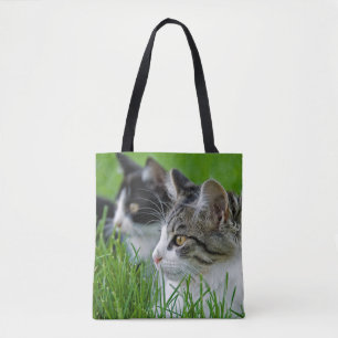 Bolso De Tela gatitos de césped