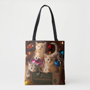Bolso De Tela Gatitos en caja de ornamentos