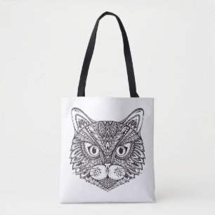 Bolso De Tela Gato 3 del estilo