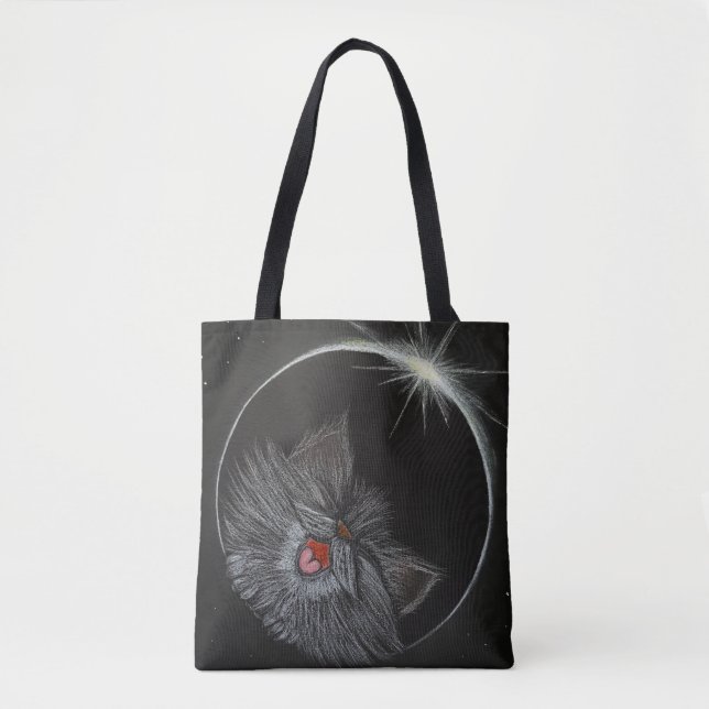 Bolso De Tela Gato 6 - Eclipse solar (Anverso)