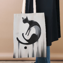 Bolso De Tela Gato abstracto moderno - Arte de diseño Minimalist