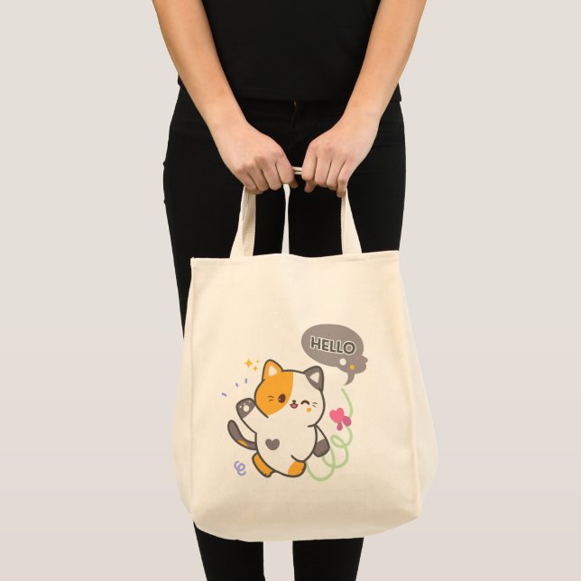 BOLSO DE TELA GATO ADORABLE (Anverso (producto))