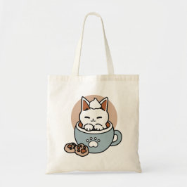 Bolso De Tela Gato adorable en diseño de vacaciones de peluche -