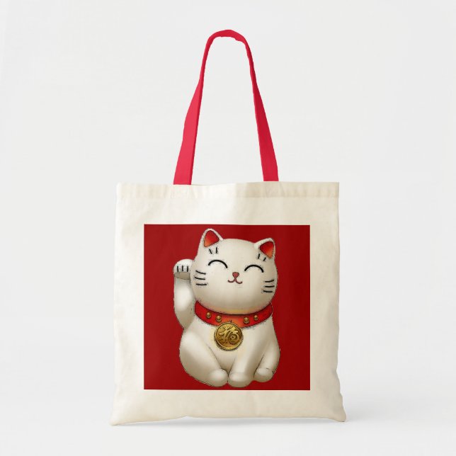 Bolso De Tela Gato afortunado (Frente)