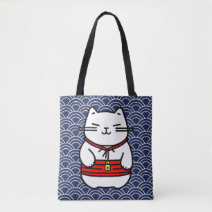 Bolso De Tela Gato afortunado japonés o Maneki-Neko