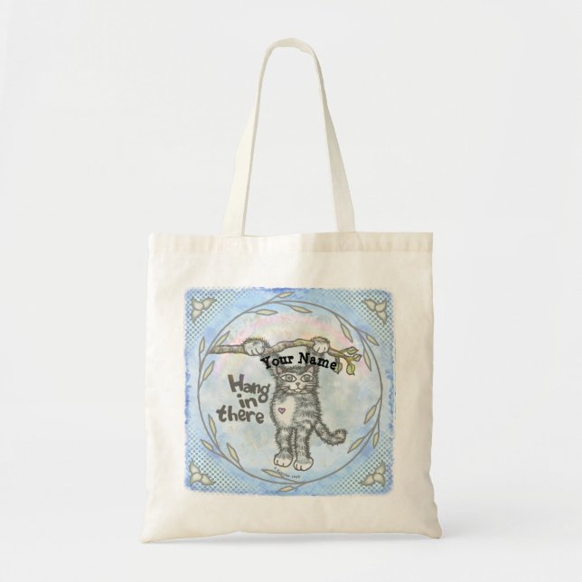 Bolso De Tela Gato Aguanta   (Frente)