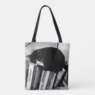 Bolso De Tela Gato amante del libro