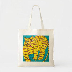 Bolso De Tela Gato amarillo