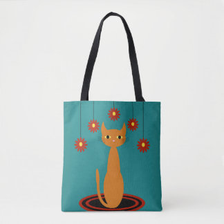 Bolso De Tela Gato anaranjado