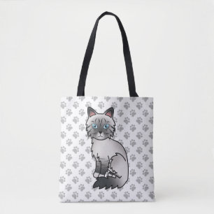Bolso De Tela Gato atigrado azul Birman / Ragdoll adorable & pat