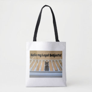 Bolso De Tela Gato Atigrado Lindo Cita Divertida