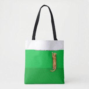 Bolso De Tela Gato atigrado rojo rompe bandeja de papel