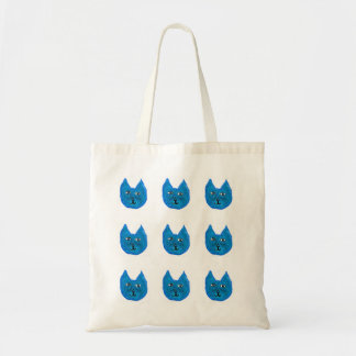 Bolso De Tela Gato azul
