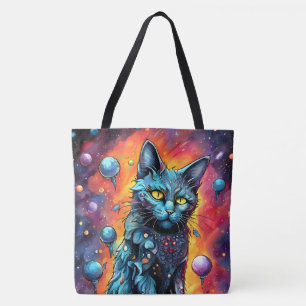 Bolso De Tela Gato azul I