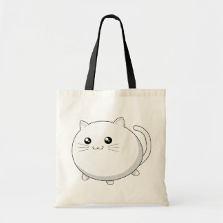 Bolso De Tela Gato blanco del gatito del kawaii lindo
