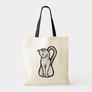 Bolso De Tela Gato blanco lindo