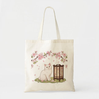 Bolso De Tela Gato Blanco & Linterna de Sakura