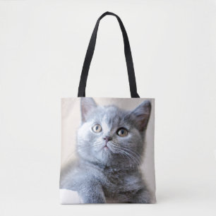 Bolso De Tela Gato británico gris de Shorthair