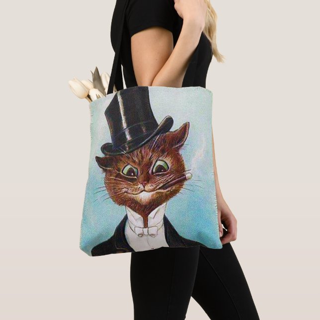 Bolso De Tela Gato Caballero, Louis Wain (Detalle)