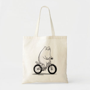 Bolso De Tela Gato chistoso lindo montando un Personalizado de b