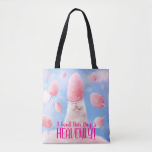 Bolso De Tela Gato Con Cabello De Vela De Algodón