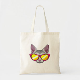 Bolso De Tela Gato con gafas de sol