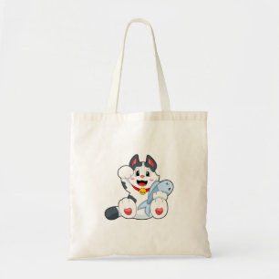 Bolso De Tela Gato con peces