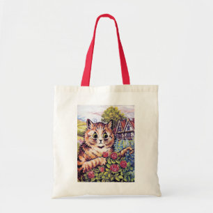 Bolso De Tela Gato con Rosas, Louis Wain