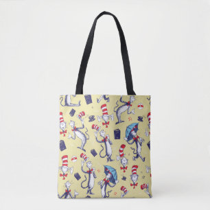 Bolso De Tela Gato con Sombrero   Patrón Amarillo