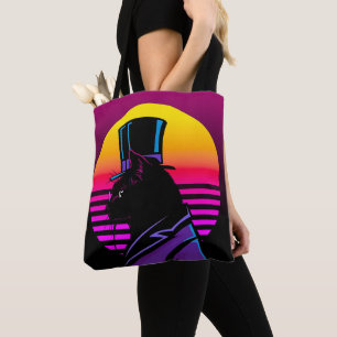 Bolso De Tela Gato con un Tuxedo y una obra de arte Gorra