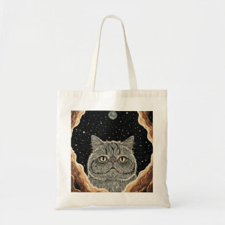 Bolso De Tela Gato Cósmico