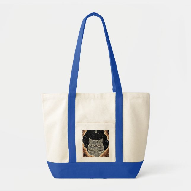 Bolso De Tela Gato Cósmico (Frente)