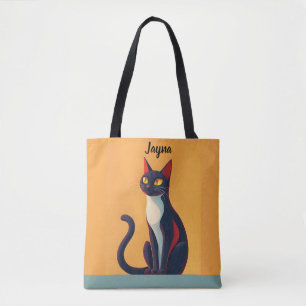 Bolso De Tela Gato curioso