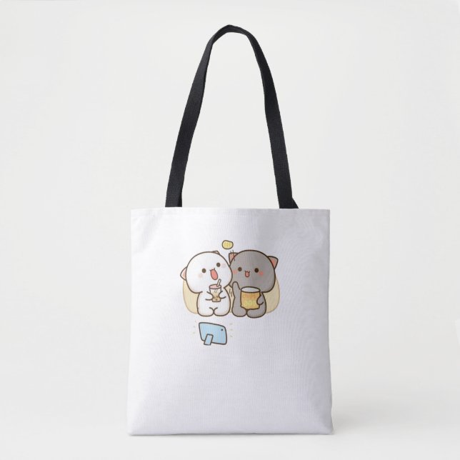 Bolso De Tela Gato cutáneo mochi (Anverso)