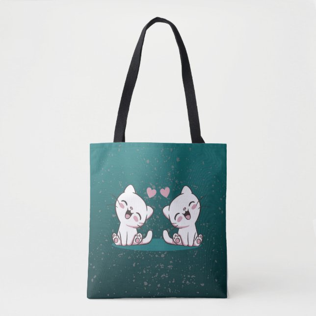 BOLSO DE TELA GATO CUTE KAWAII (Anverso)