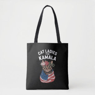 Bolso De Tela Gato Damas De La Elección De Kamala Cat Lady Harri