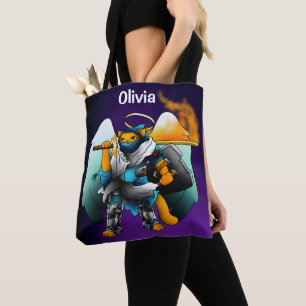 Bolso De Tela Gato de Angel Knight